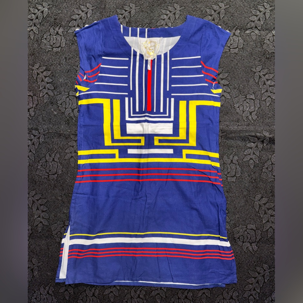Knitted Dove Geometric Pattern Dress